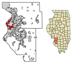 Location in Madison County, Illinois