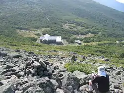 Madison Spring Hut in the col between Mount Madison and Mount Adams