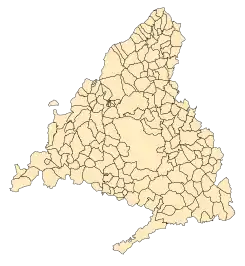 Municipal Map of the Community of Madrid.