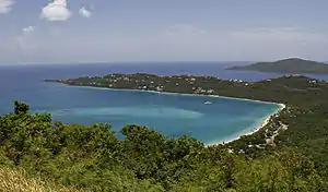 View of Magens Bay from overlook.