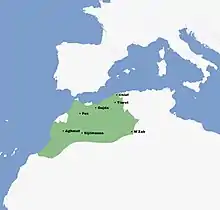 Image 9Lands controlled by the Maghrawa in the first half of the 11th century (from History of Algeria)