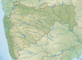 Map showing the location of Nasik CavesBuddhaleni Caves