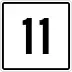 State Route 11 marker