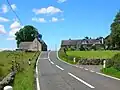 Mains of Giffen with the site of the old 'castletoun' to the left, and the road to Barrmill from Burnhouse