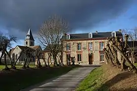 The church and town hall in Bouvancourt