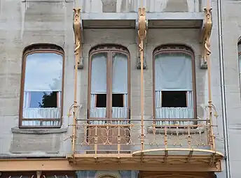 Art Nouveau windows of the Horta Museum (Brussels)