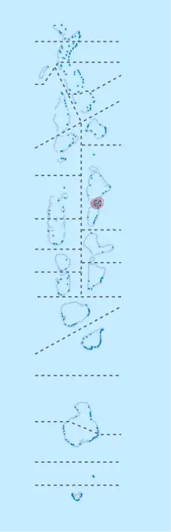 Location of Malé City in Maldives