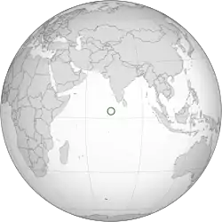 Location of Suvadive Islands