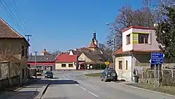 View towards the Church of Saint Wenceslaus