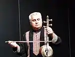 Azerbaijani kamancheh player Malik Mansurov.