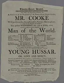 Theatre poster, 1808.