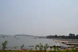 Mandwa beach as seen from the port