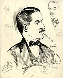 Manuel Rosenberg signed sketch of Howard Carter