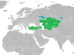 Sovereign (green) and other members (cyan) of Türksoy