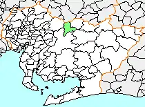 Location of Fujioka in Aichi Prefecture