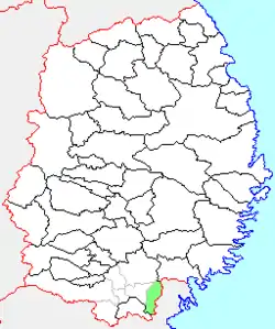 Location of Murone in Iwate Prefecture