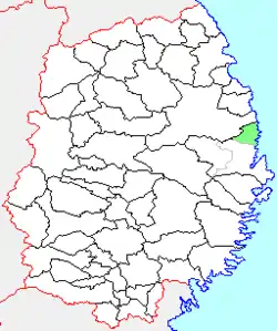 Location of Tarō in Iwate Prefecture