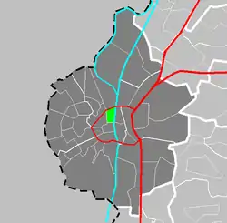 Location of Boschstraatkwartier in Maastricht