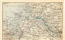 Lower Elbe and Lower Elbe Railway on a 1910 map