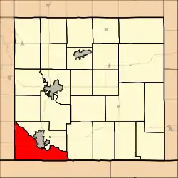 Location in Cowley County