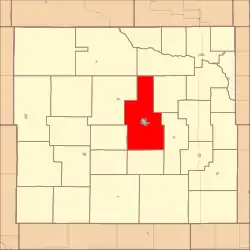 Location in Custer County