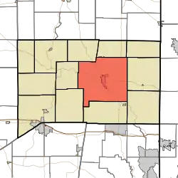 Location of Brookville Township in Franklin County