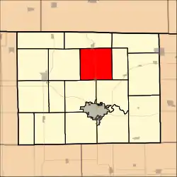 Location in Stephenson County