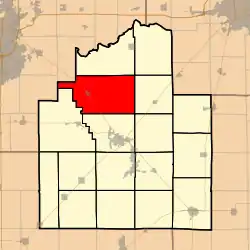 Location in Christian County