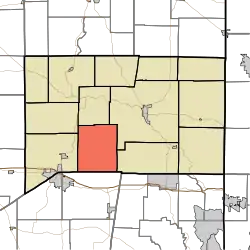 Location of Butler Township in Franklin County