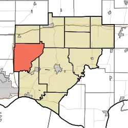 Location in Warrick County