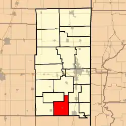 Location in Vermilion County