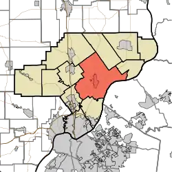 Location of Charlestown Township in Clark County