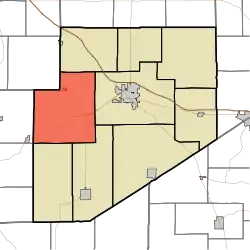 Location of Clay Township in Decatur County