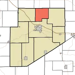 Location of Clinton Township in Decatur County