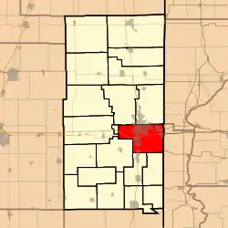 Location in Vermilion County