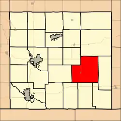 Location in Cowley County