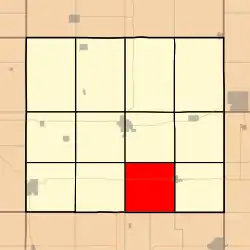 Location in Chickasaw County