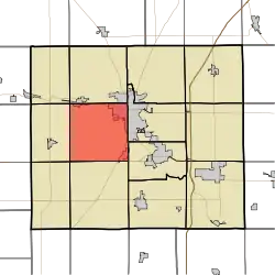 Location of Franklin Township in Grant County