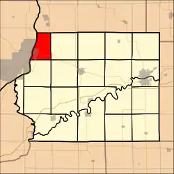 Location in Whiteside County