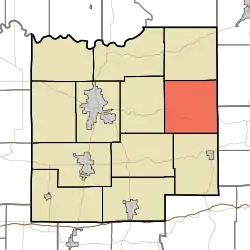 Location of Hall Township in Dubois County