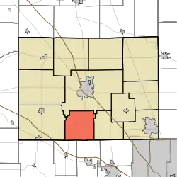 Location of Harrison Township in Boone County