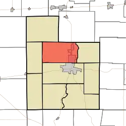 Location of Harrison Township in Fayette County