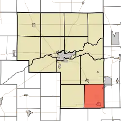 Location of Jackson Township in Cass County