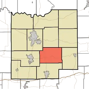 Location of Jackson Township in Dubois County