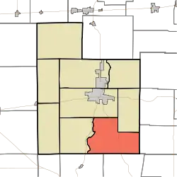 Location of Jackson Township in Fayette County