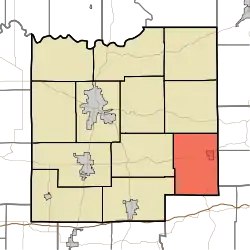 Location of Jefferson Township in Dubois County