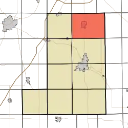 Location in Wells County