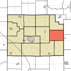 Location of Johnson Township in Clinton County