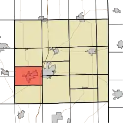 Location of Keyser Township in DeKalb County