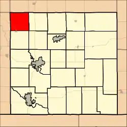 Location in Cowley County